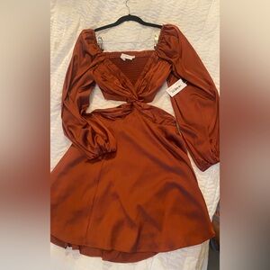 ASTR ANAMARIA CUT-OUT SHORT MINI DRESS